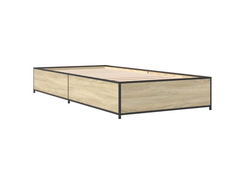  Lit simple- lit adulte -  cadre de lit chêne sonoma 80 x 200 cm bois d'ingénierie  - Conforama B