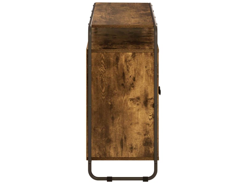 Buffet salon, buffet de rangement chêne fumé 102x35x75 cm bois d'ingénierie shl50375 - Conforama E