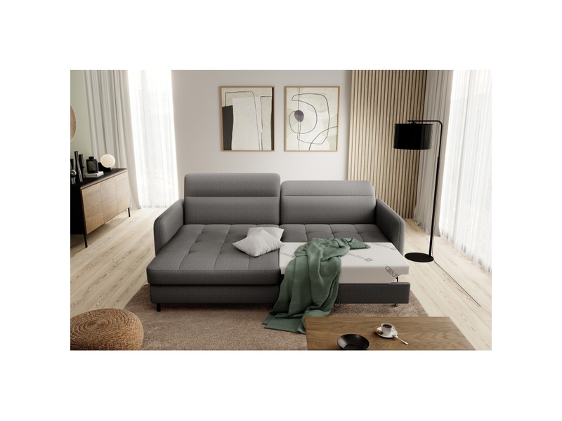  Canapé d'angle collection goumsi coloris gris foncé  - Conforama B