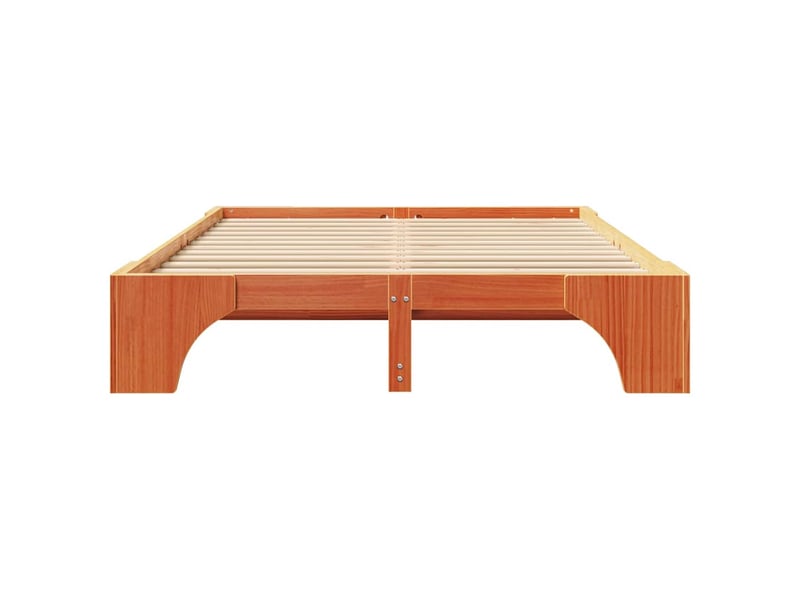  Lit double- lit adulte -  cadre de lit brun  160 x 200 cm pin massif  - Conforama D