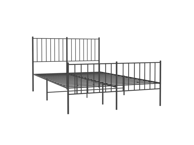  Lit double- lit adulte -  cadre de lit métal sans matelas avec pied de lit noir 120x190cm  - Conforama B