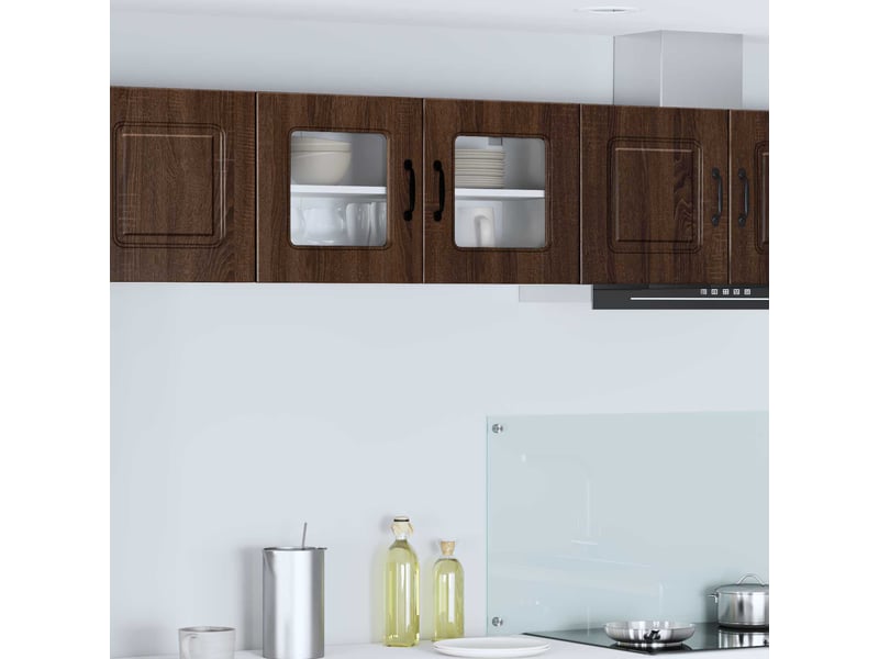  Meuble mural de cuisine | armoire de cuisine chêne brun 80x31x40cm shl4434  - Conforama B