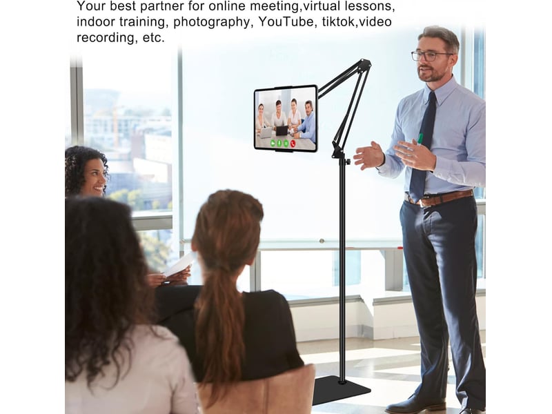  Support de tablette universel en métal, rotatif à 360° et réglable en hauteur  - Conforama C