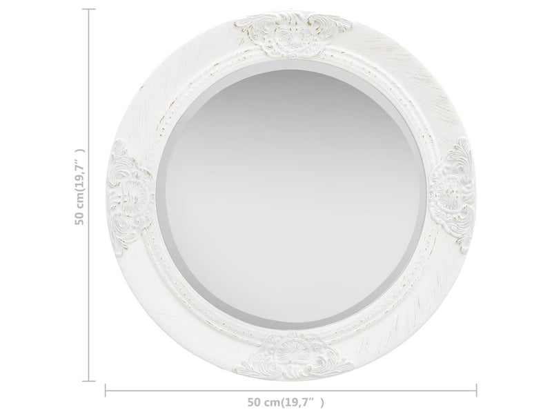  Miroir mural style baroque 50 cm blanc cf62880  - Conforama E
