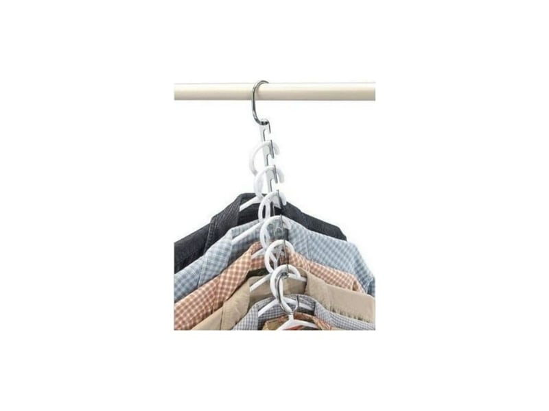  8pcs cintre multiple porte-manteaux, porte cintres gain de place pour dressing, organisateur de cintre magique en métal, rangement de chemises,vestes,vêtements dans penderie,placard,armoire  - Conforama C