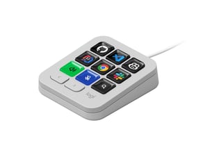Clavier numerique filaire gris pale mx keypad avec touches lcd retro eclairees usb-c programmable