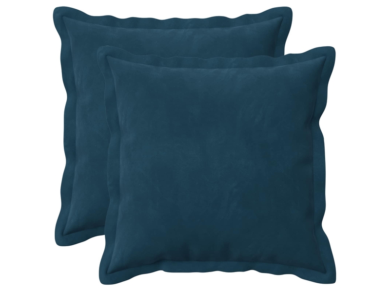  Lot de 2 coussins avec oreiller, coussins décoratifs houten bleu fløjl cf51032  - Conforama A