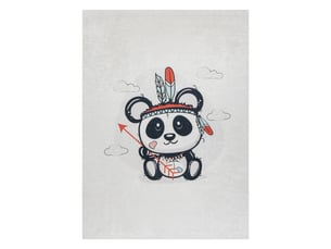 Tapis lavable bambino 1129 panda pour les enfants antidérapant - crème 120x170 cm