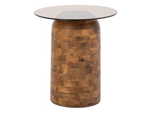 Table d'appoint en verre perrine 56cm naturel