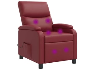 Fauteuil relax manuel VIDAXL Simili rouge