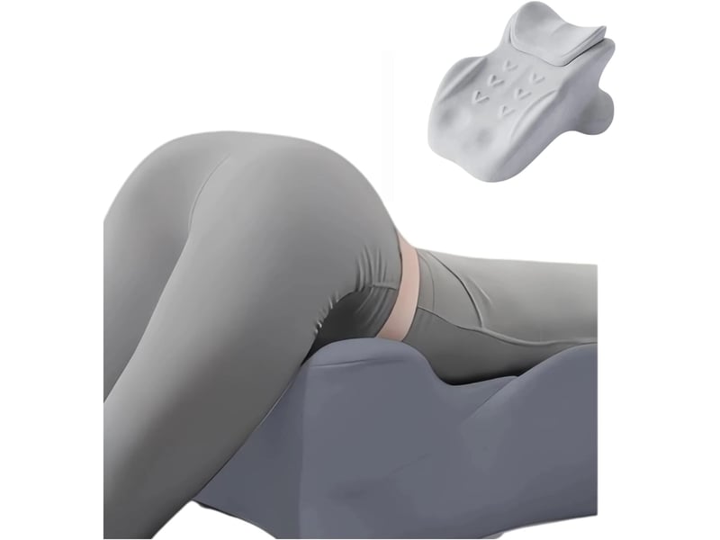 Coussin wedge en mousse à mémoire de forme, inclinaison 27°, support ergonomique pour dos, cou et jambes, gris, 66x53x36 cm - Conforama A
