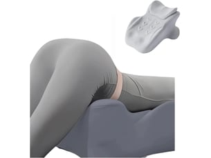 Coussin wedge en mousse à mémoire de forme, inclinaison 27°, support ergonomique pour dos, cou et jambes, gris, 66x53x36 cm