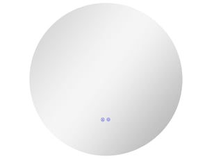 Miroir rond lumineux led de salle de bain ø 80 cm mural avec éclairage interrupteur tactile système antibuée