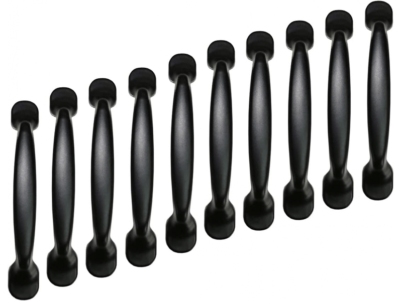 Poignées de portes d'armoire de cuisine, noires, 20x96mm, pour tiroir d'armoire, meubles de chambre à coucher - Conforama A