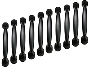 Poignées de portes d'armoire de cuisine, noires, 20x96mm, pour tiroir d'armoire, meubles de chambre à coucher