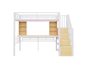 Lit mezzanine 90x200 cm MAISONORA   coloris blanc