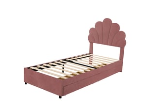 Lit simple 90x200 cm STILVORA coloris rose