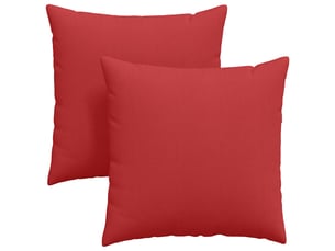 Lot de 2 coussins de canapé, coussins décoratifs tissu rouge 60 x 60 cm cf58946