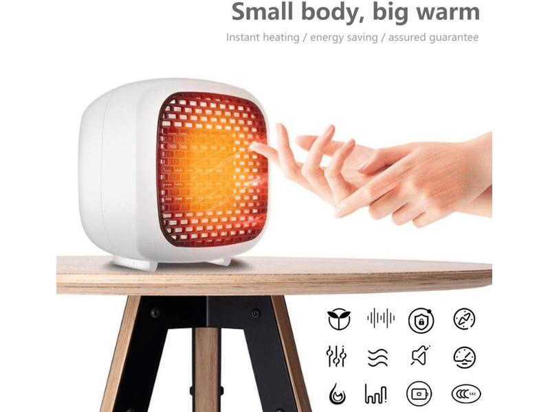  Mini chauffage d'appoint personnel pour petits espaces, idéal pour l'hiver. Haute efficacité et chauffage rapide. Mini chauffage portable avec protec, multicolore FC-QYH-08170QYH - Conforama C