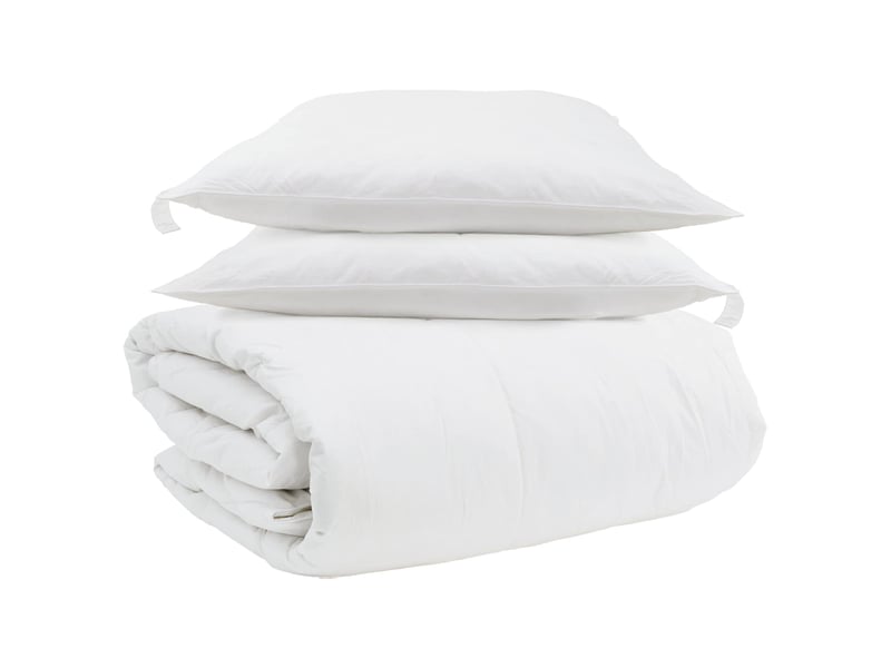  Ensemble de duvet avec oreiller 3 pièces - couette blanc plume de canard  - Conforama A