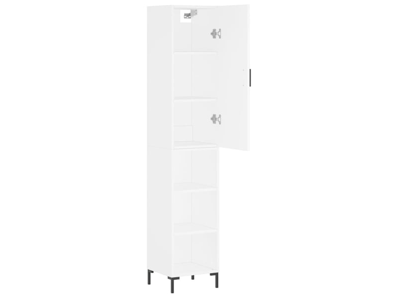  Buffet haut - bahut - meuble de rangement blanc 34,5x34x180 cm bois d'ingénierie  - Conforama D
