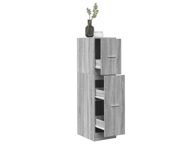  Meuble de rangement, armoire d'apothicaire gris béton 30x41x118 cm bois d'ingénierie  - Conforama B