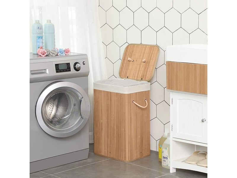  Panier à linge - leobert - naturel - 40 x 30 x 60 cm  - Conforama C