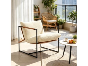 Pouf / repose pied HOMVRA  beige