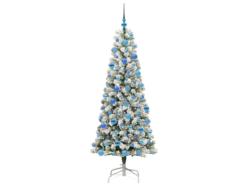  Sapin de noël, arbre de noël artificiel à branches articulées vert et blanc cf61138  - Conforama C