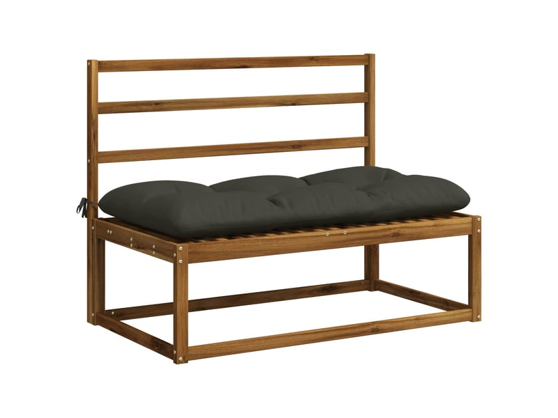  Lot de 2 coussins de banc, coussins d'assise vianen 100 % polyester anthracite cf57629  - Conforama C