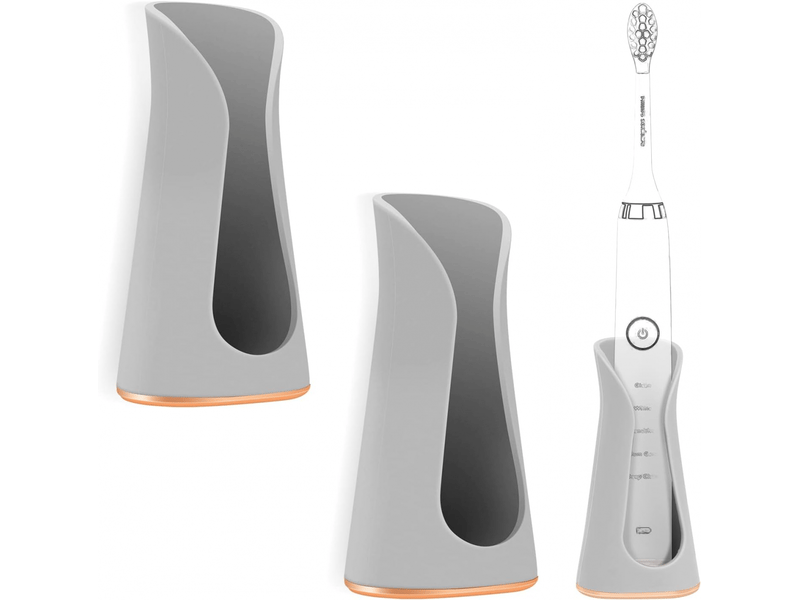  Lot de 2 supports muraux pour brosses à dents électriques, support de rangement pour brosses à dents électriques de salle de bain (gris)  - Conforama A