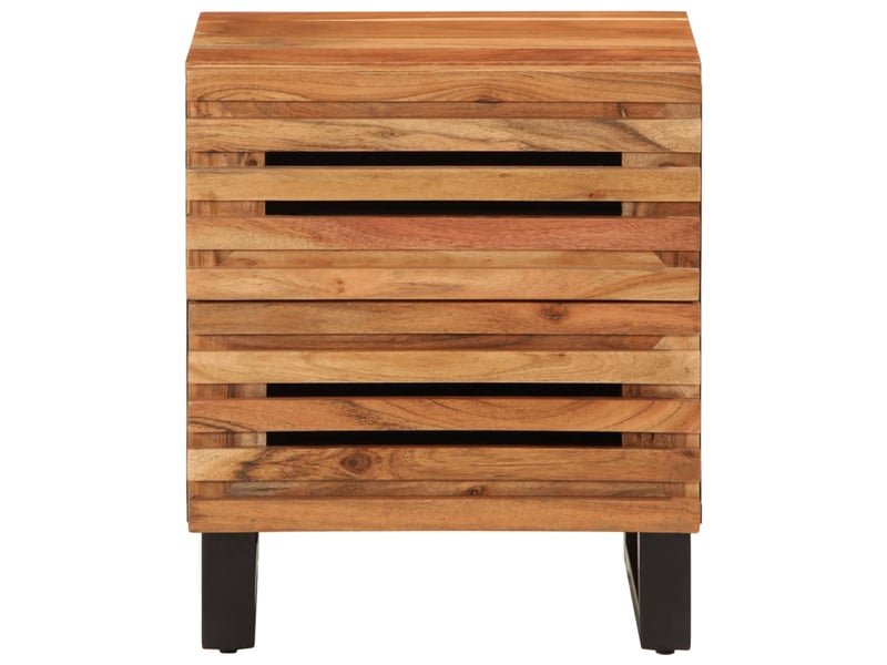  Lot de 2 tables de chevet - cabinet de chevet - table de nuit 40x34x46 cm bois d'acacia massif  - Conforama C