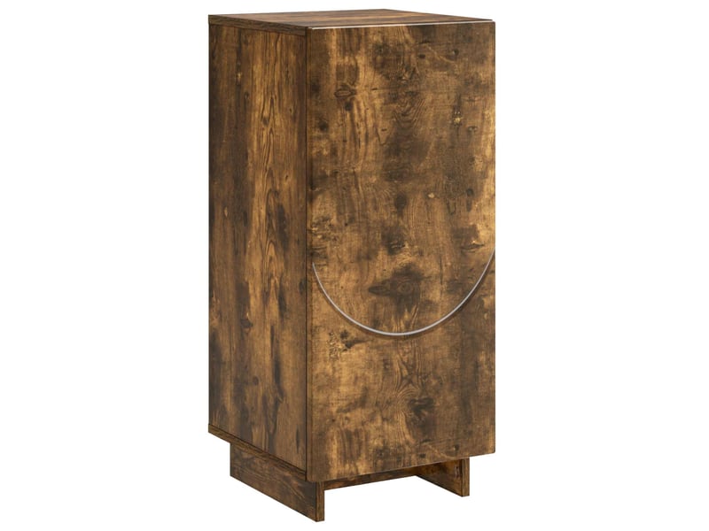  Buffet salon, buffet de rangement chêne fumé 33,5x34,5x75 cm bois d'ingénierie shl49413  - Conforama A