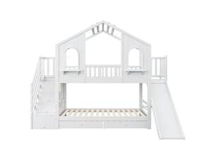 Lit cabane 90x200 cm MAISONORA coloris blanc