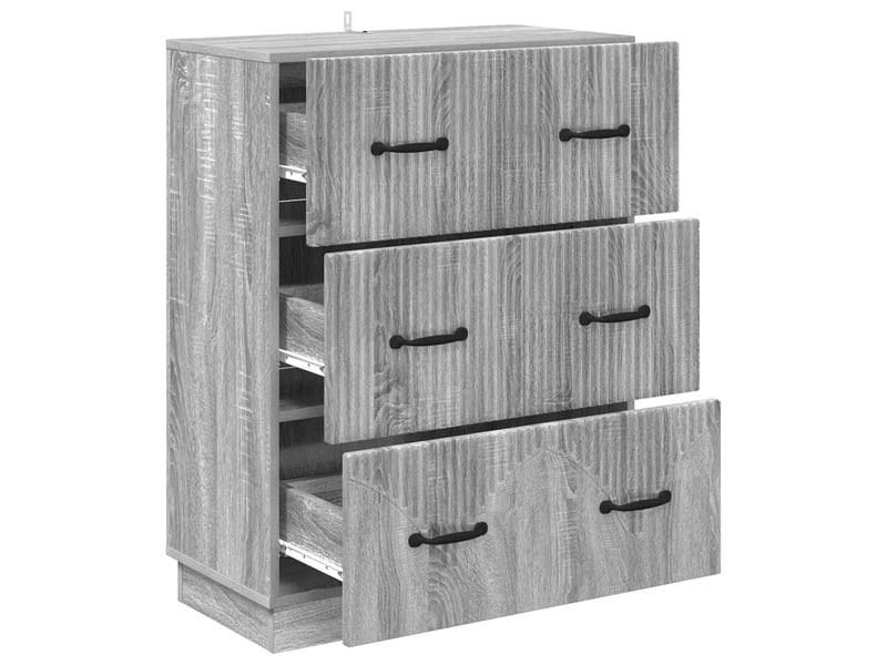 Armoire de rangement bureau, armoire à tiroirs sonoma gris 66 x 34,5 x 87 cm - Conforama E