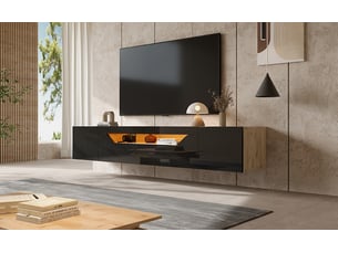 Meuble tv coloris bicolore 180 cm   