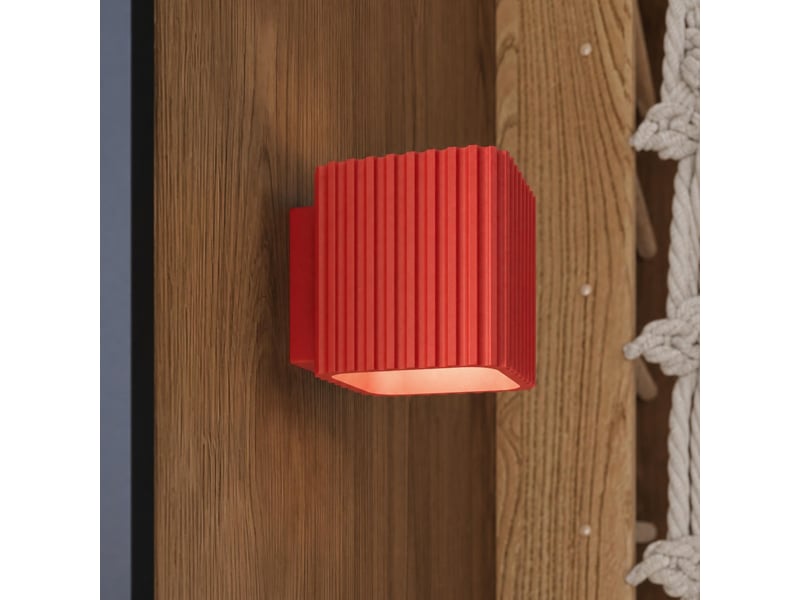  Applique riff rouge g9 aluminium moderne 10x10x12cm SL.3084 - Conforama D