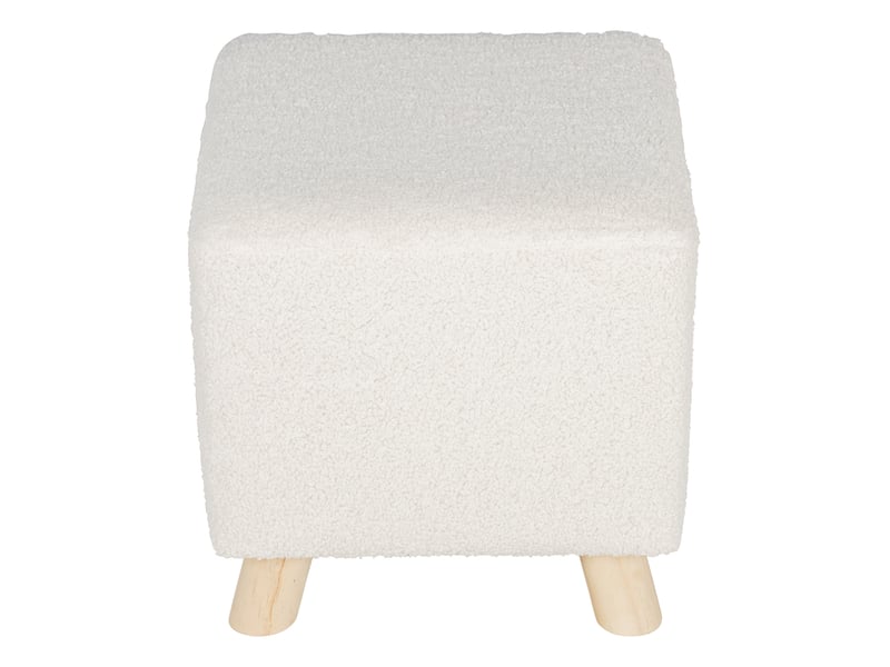 Pouf INAYA coloris blanc - Conforama F