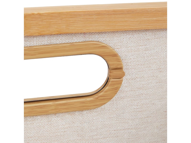  Lot de 3 paniers de rangement empilables design moderne 40 x 30 x 30 cm en bambou naturel 13_0011689  - Conforama D