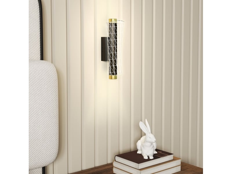  Lot de 2 appliques murales led 30,7x11x10,5 cm dimmables métal noir  - Conforama C
