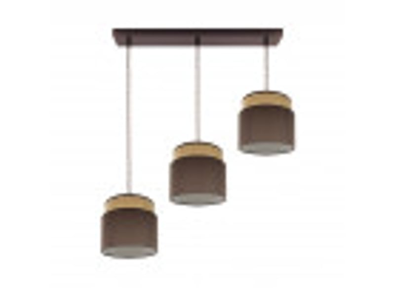  Rampe de plafond fabrilamp kandy naturelmarron 3 x e27 hauteur réglable 46-106 cm 68x19 cm 174293102 - Conforama B
