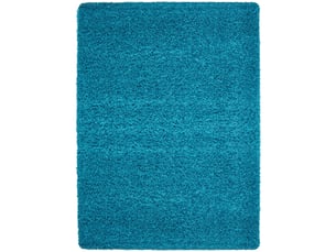 Shaggy - tapis uni à poils longs - turquoise 200 x 290 cm