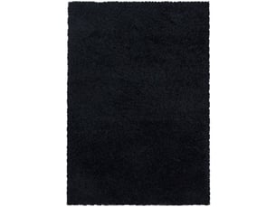 Doux - tapis à poils longs doux - noir 200 x 290 cm