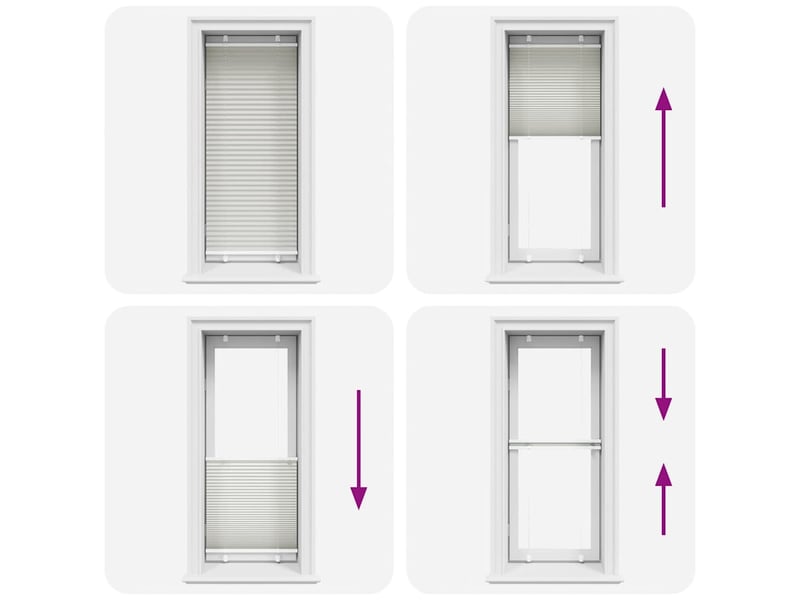  Store plissé, store de fenêtre gris clair 55x100 cm largeur du tissu 54,4 cm cf46891  - Conforama E