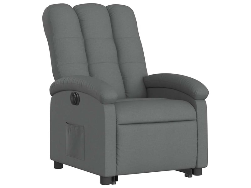 Fauteuil inclinable électrique, fauteuil relax salon gris foncé tissu shl49168 - Conforama D