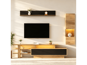 Meuble tv coloris naturel 180 cm PHOEBE CAT