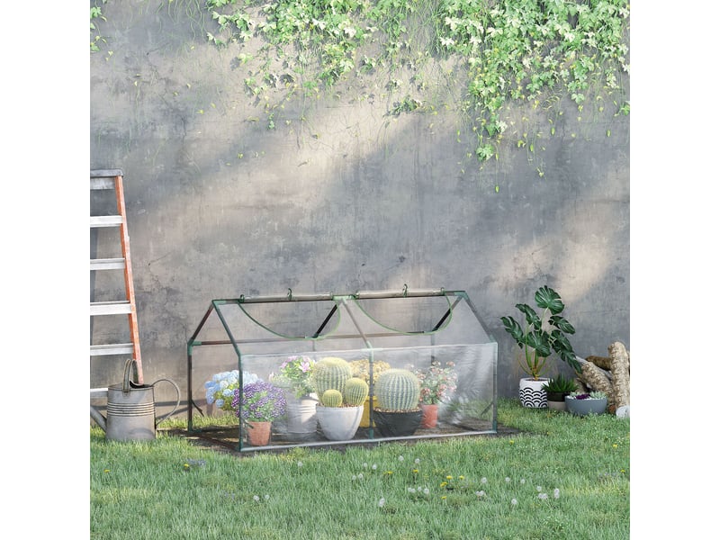  Serre fenêtre, film filet pe, aluminium, balconjardin, tomates 120x60x60 cm, transparente.  - Conforama D
