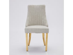 Lot de 2 chaises salle à manger en tissu chenille - piètement métal, design moderne et confort sur coforama