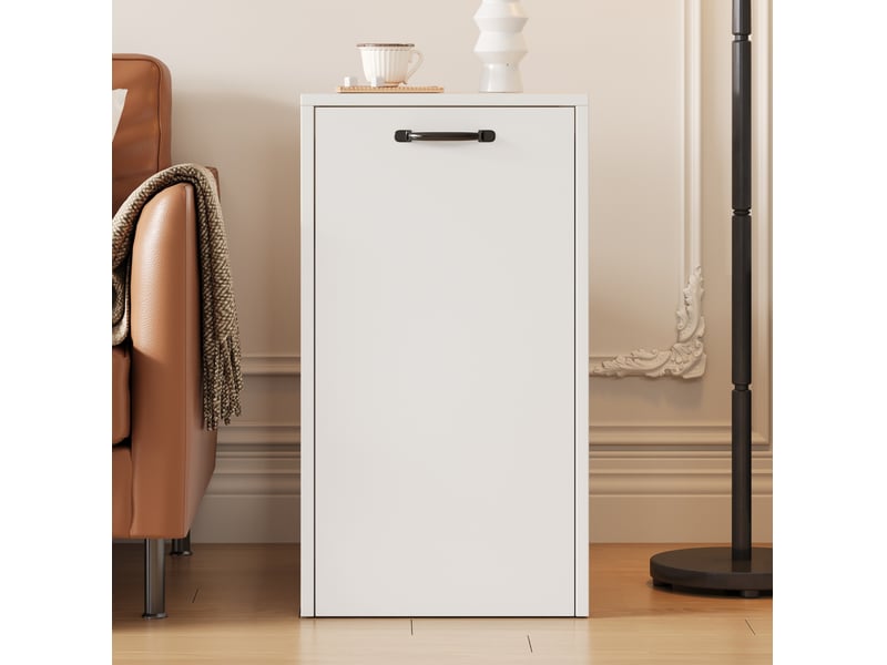  Caisson à roulettes avec 1 tiroir et 1 niche ouverte, montable à gauche ou à droite, pour bureau et télétravail, blanc  - Conforama C
