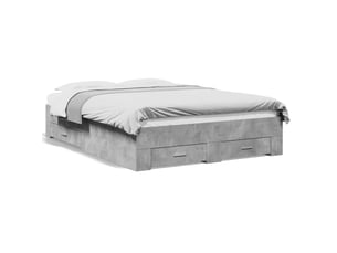 Lit 2 places 120x190cm coloris gris